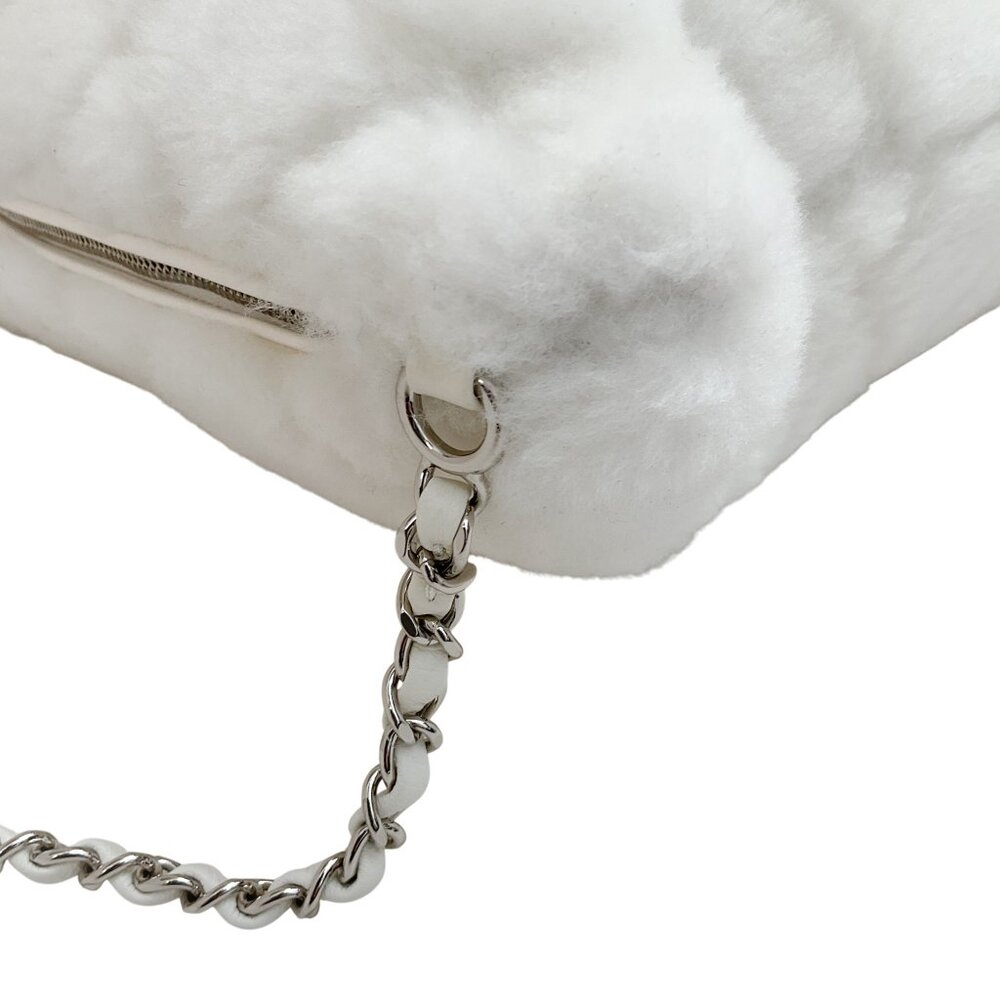 Chanel 2034 White Shearling Backpack - Picture 5 of 8
